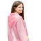 ピンクによっては透明なフード付き コート106*57*78cmの防風の再使用可能が雨が降る