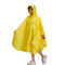 注文の印刷物反射雨ポンチョの黄色い防水大人のレインコート